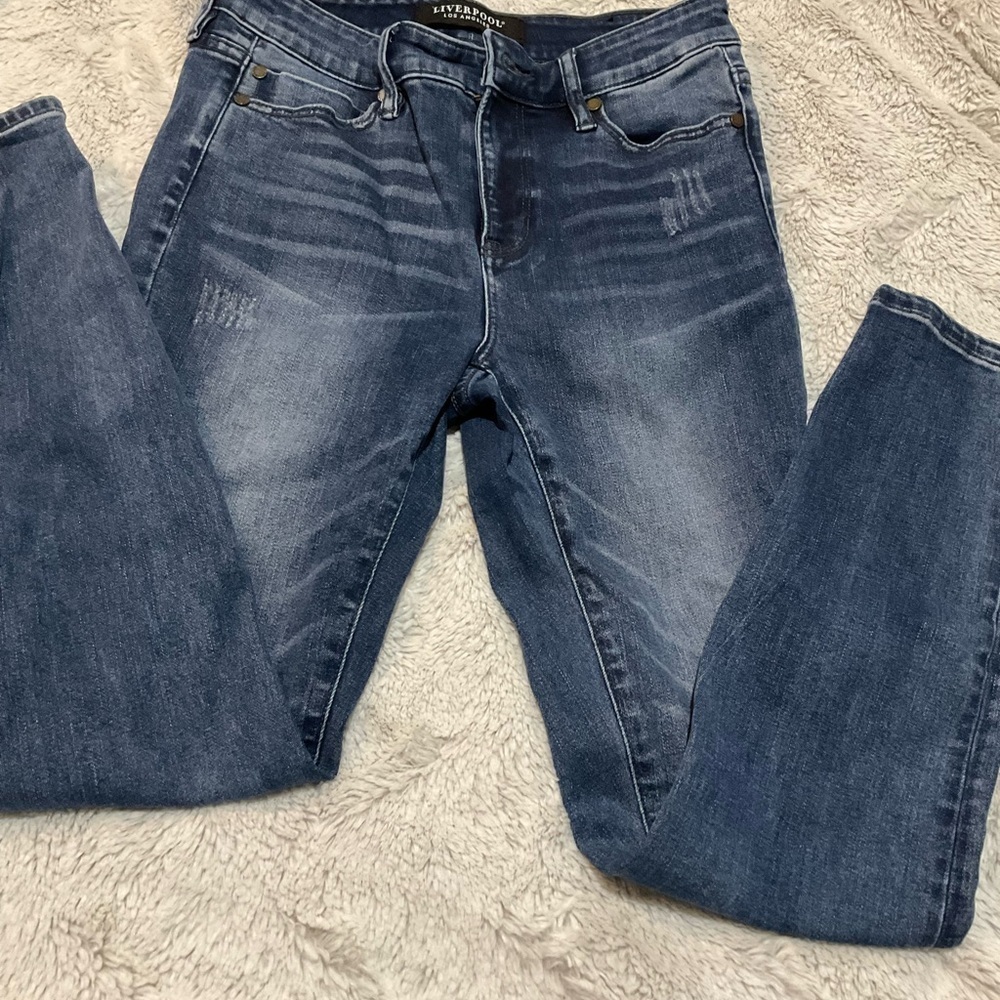 Liverpool Los Angeles Distressed Jeans Size 2P